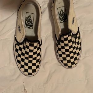 Black and white checkered vans size women’s 6